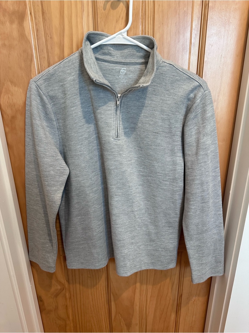 Class Club Youth Boys Quarter-Zip Sweater Pullover - Gray